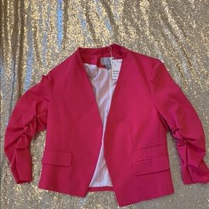 Amoin Style Women's Blazer Jacket - Hot Pink